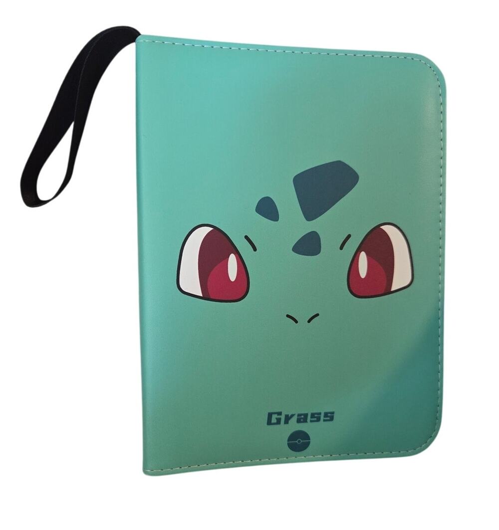 Pokemon Card Binder Grass Deck Green 4 Card Sheets Zip CASE